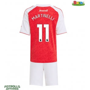 Arsenal Gabriel Martinelli #11 Hemmaställ Barn 2025-26 Kortärmad (+ Korta byxor)